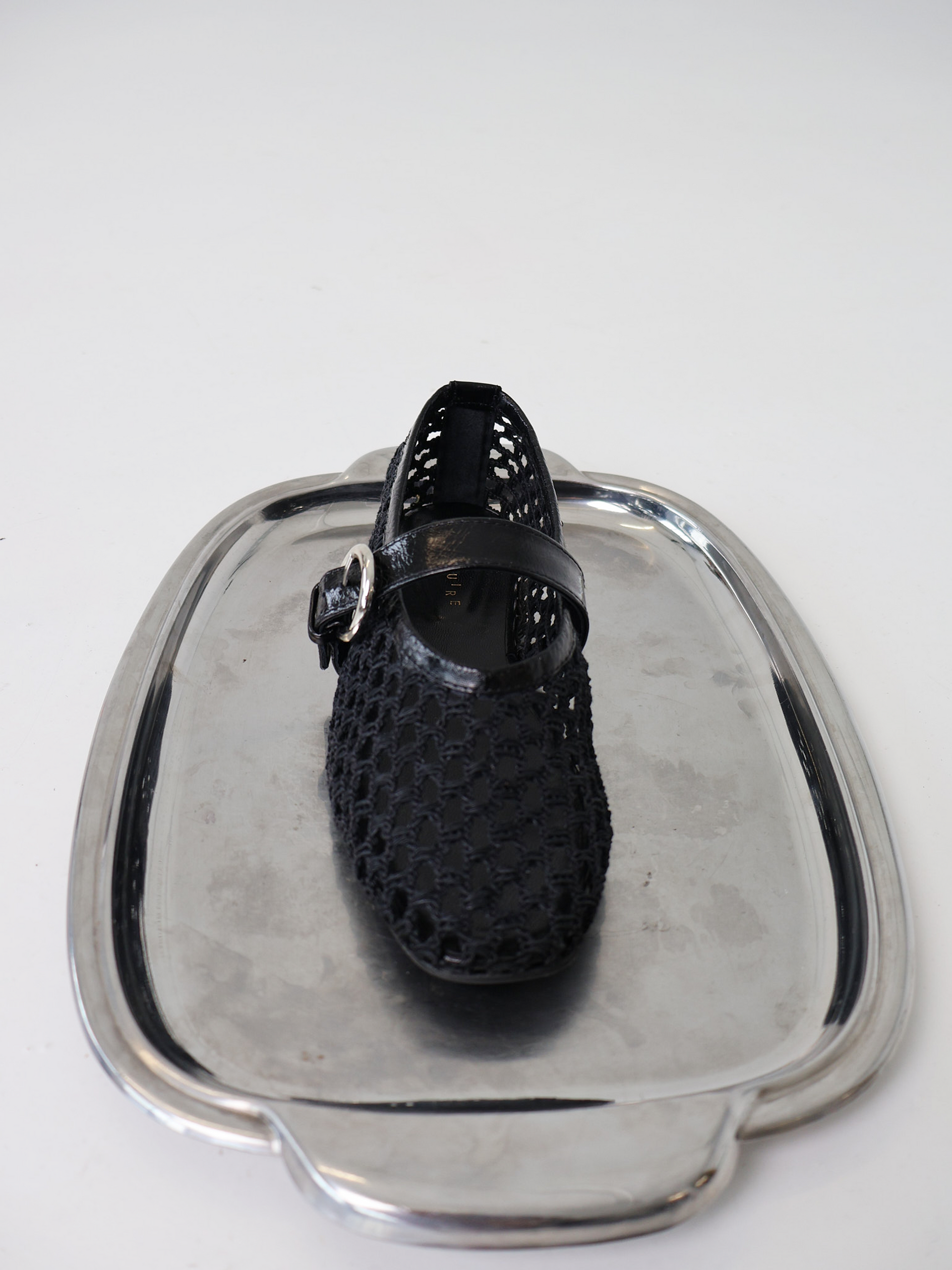 Aveiro Black Woven Ballerina