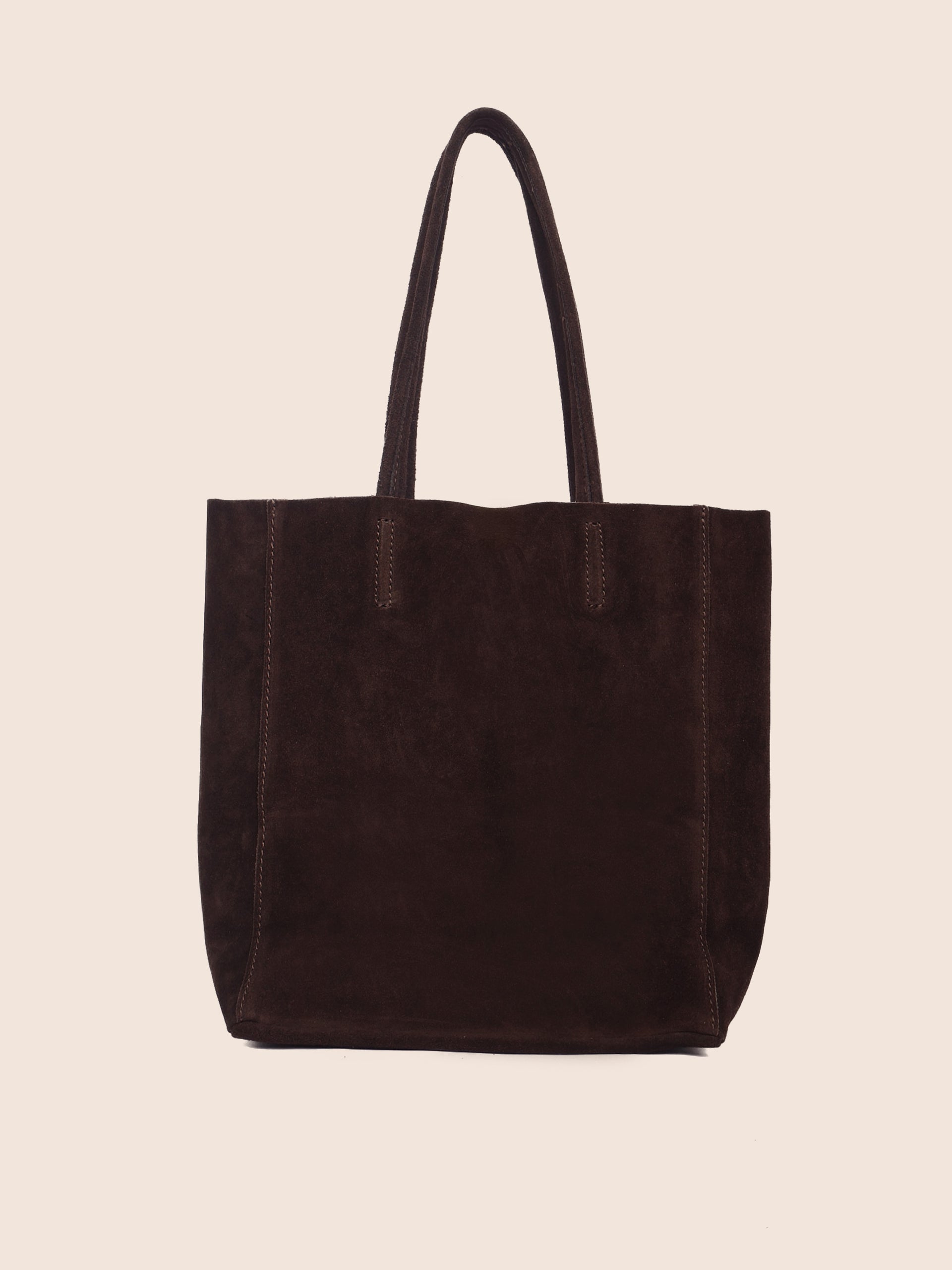 Carpi Brown Suede Tote Large