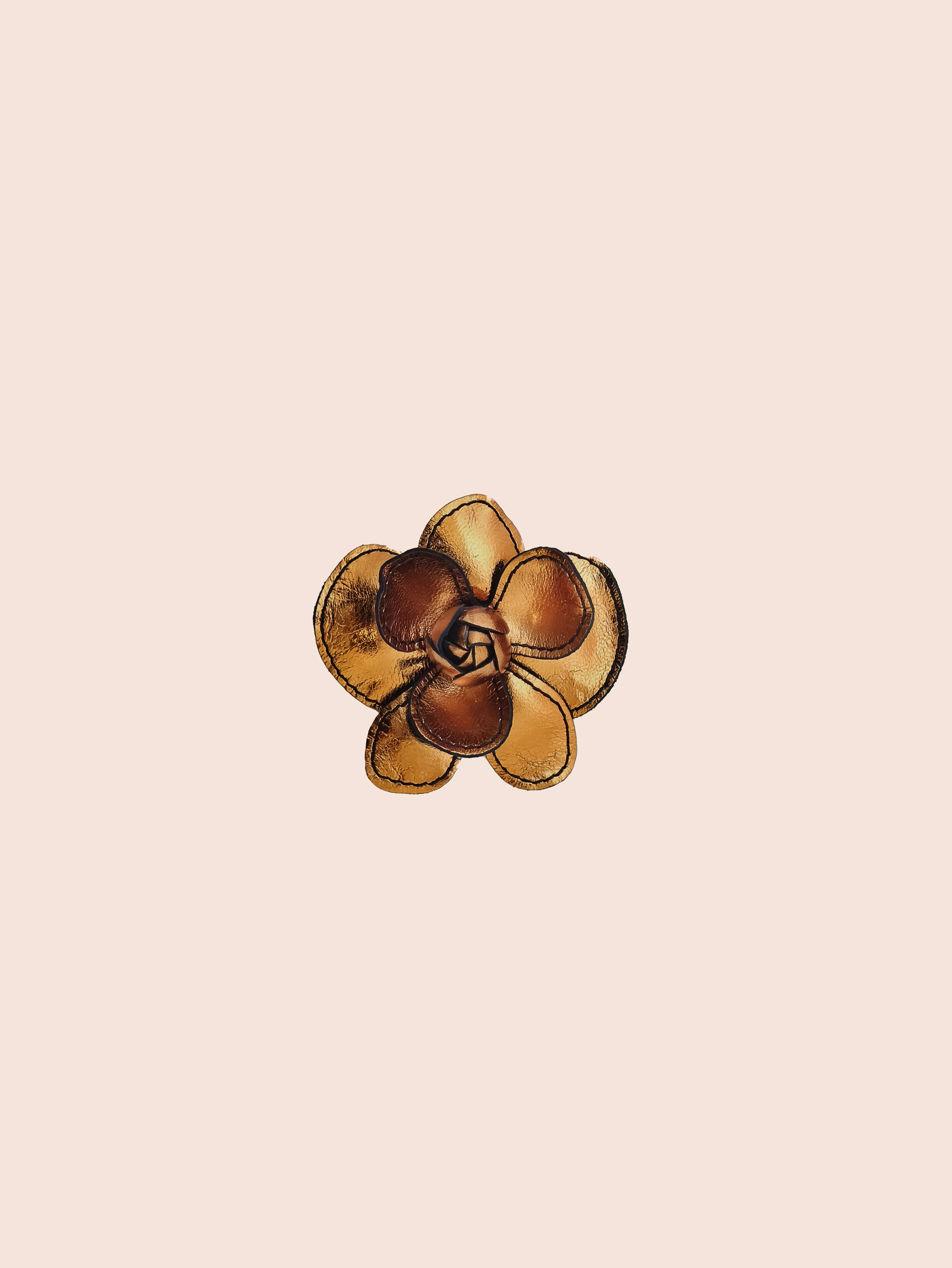 Stitch Flower Clip Bronze