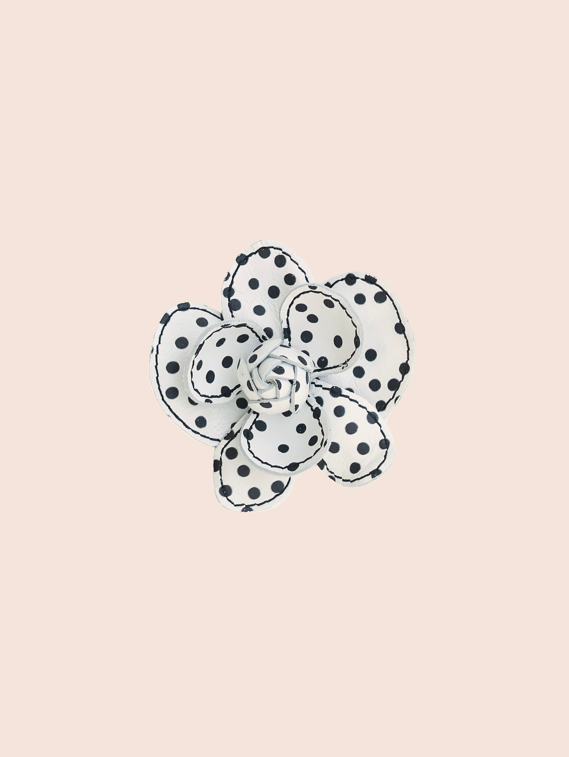 Stitch Flower Clip Polka Dot