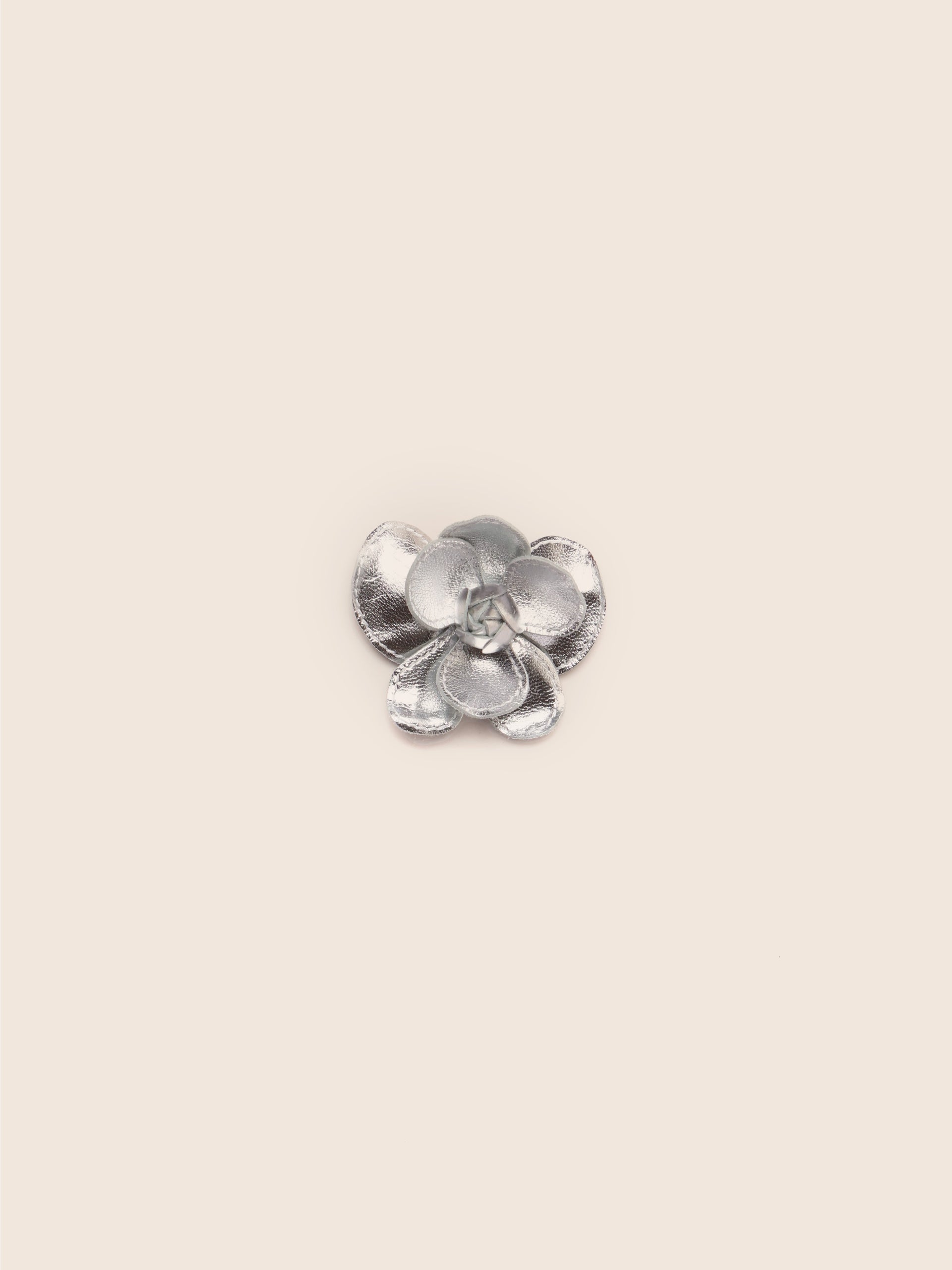 Stitch Flower Clip Silver