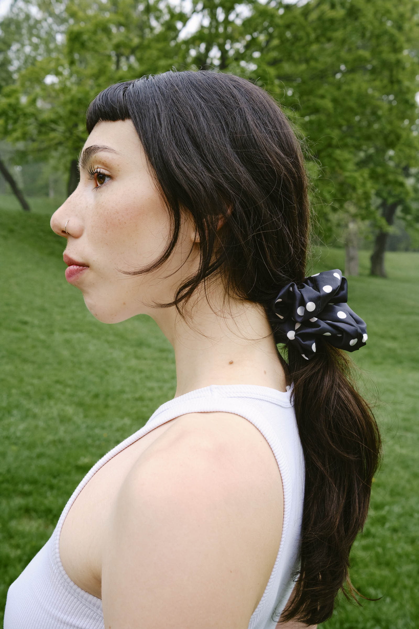Scrunchie Dots Black